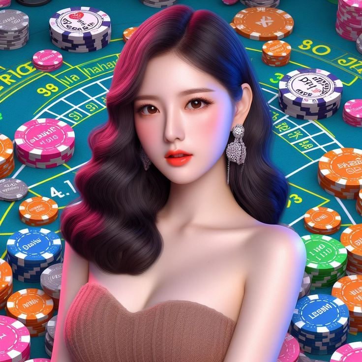 Dealer profesional siaran langsung di studio Texas Poker puncak138 dengan kartu dan chip taruhan